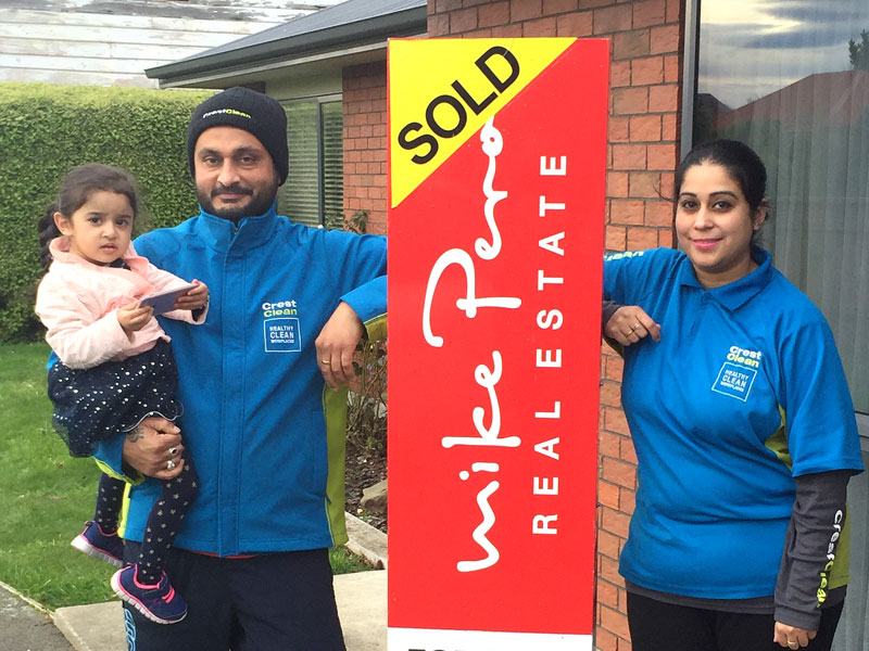 Billy Singh and Sonia Kaur with their daughter Amaira. The couple have just bought their first home.