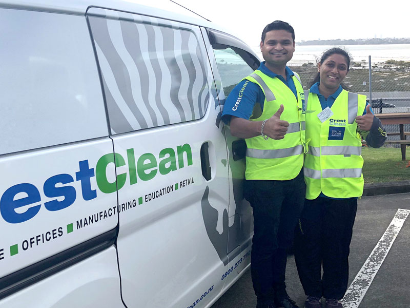Dhaval Amin and Aakanksha Patel have just joined CrestClean and been praised for their commitment. 