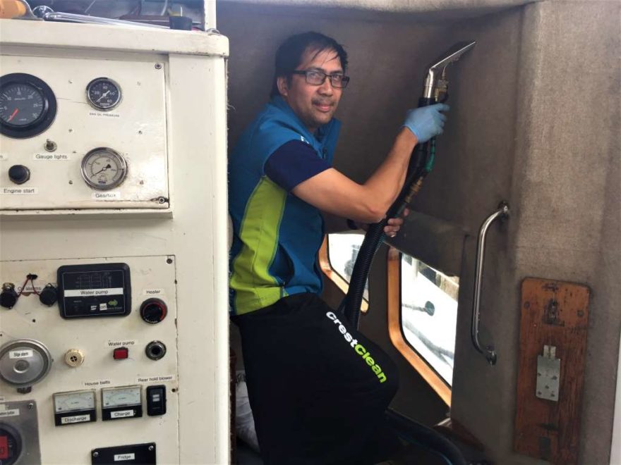 Charter boat gets carpet clean