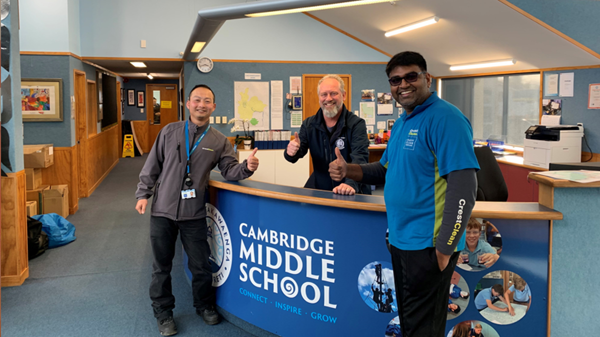 CrestClean teams happy to return to Cambridge Middle School - CrestClean  Franchises for Sale